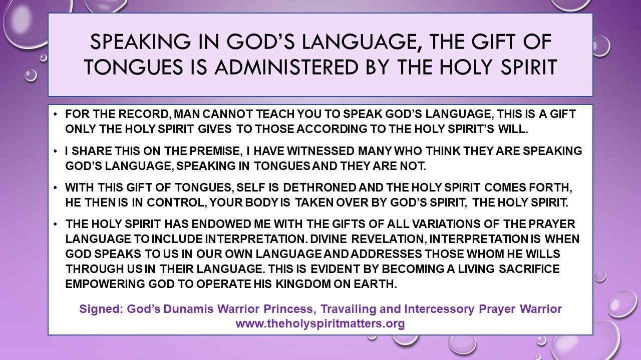 Speaking In Tongues