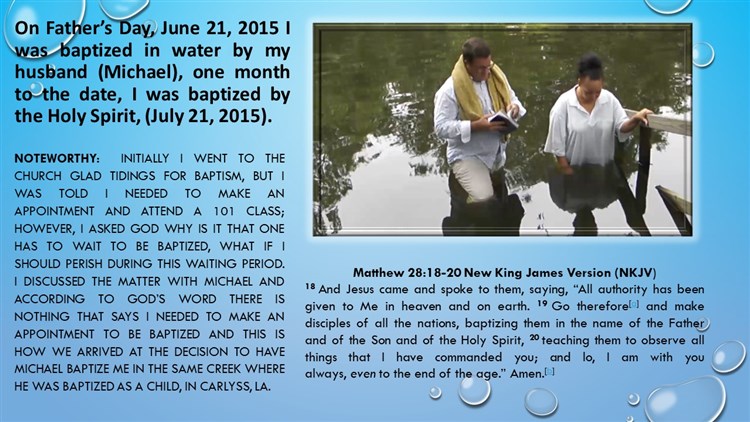 Linda's Baptisim